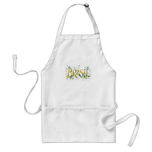 Brasil Watercolor Splatter Artistic Standard Apron