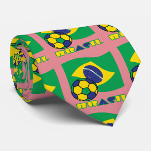 Brasileiro Futebol e Bandeira Tie