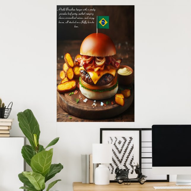 Brasilia Bites: Picanha Perfection 24x36 Poster (Home Office)