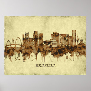 Brasilia Brazil Cityscape Poster
