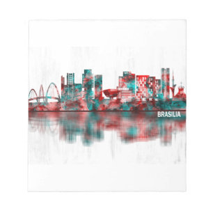 Brasilia Brazil Skyline Notepad