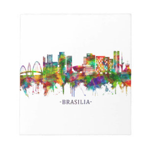 Brasilia Brazil Skyline Notepad