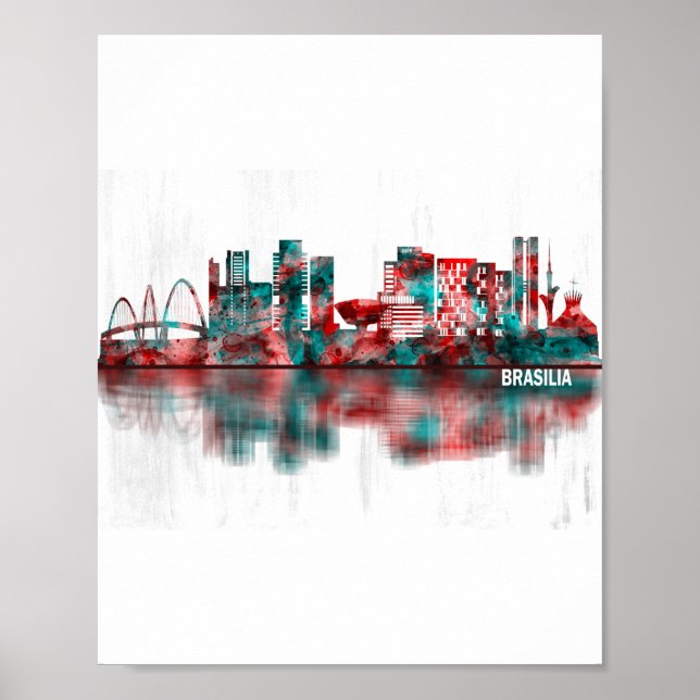 Brasilia Brazil Skyline Poster (Front)
