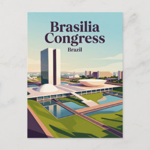 Brasilia Congress Buildings Brazil Postcard