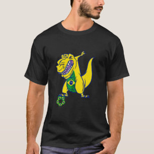 Brasilian Dino Rex Brazil Soccer Brazilian Flag Br T-Shirt