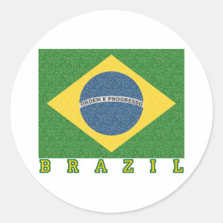 Brasilian soccer 2010 classic round sticker