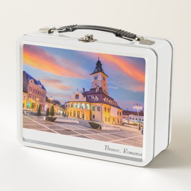Brasov Romania Metal Lunch Box (Front)