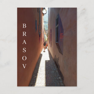Brasov Rope Street view postcard