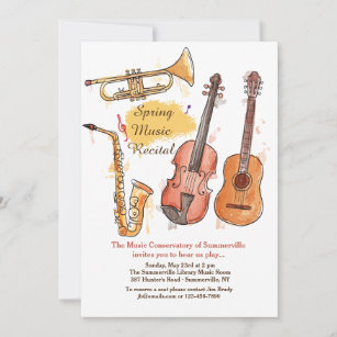 Brass and String Instruments Invitation