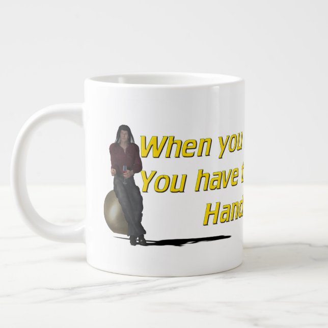 Brass Balls Large Coffee Mug (Left)