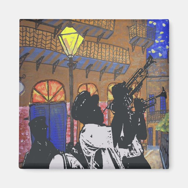 Brass Band At Pirates Alley Magnet (Front)