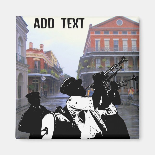 Brass Band French Quarter New Orleans Magnet (Front)