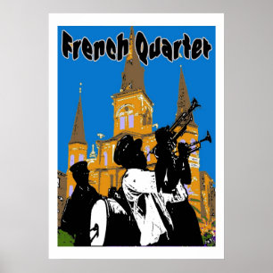Brass Band French Quarter Poster