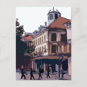 Brass Band In French Quarter Postcard