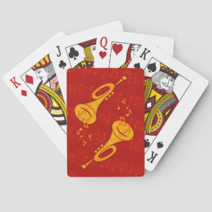 Brass band instrument playing cards