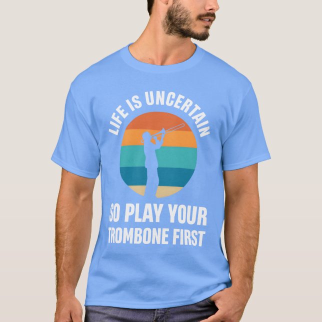 Brass Band Instrumentrombone Eercisesrombone vinta T-Shirt (Front)