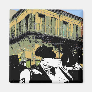 Brass Band, New Orleans Treme French Quarter Music Magnet
