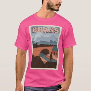 Brass Board Game- Minimalist Travel Poster Style - T-Shirt