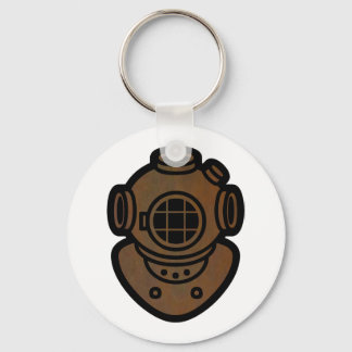 Brass Diving Helmet Key Ring