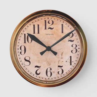 Brass effect edged Clock