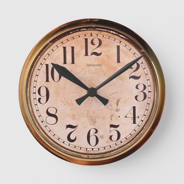Brass effect edged Clock (Front)