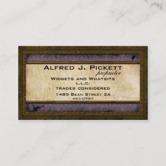 Brass Frame Steampunk Cogs Business Card