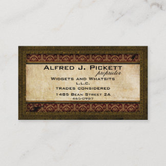 Brass Frame Steampunk Cogs Business Card