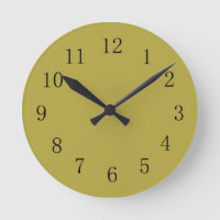 Brass Green Wall Clock