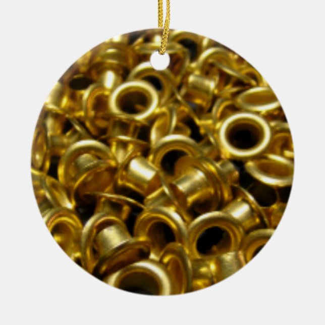 Brass Grommets Tree Ornament (Front)