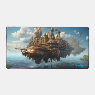 Brass Haven Steampunk Castle Fantasy Desk Mat