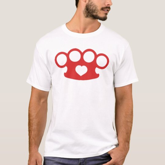 Brass Knuckle Love worn vintage blue womens tshirt