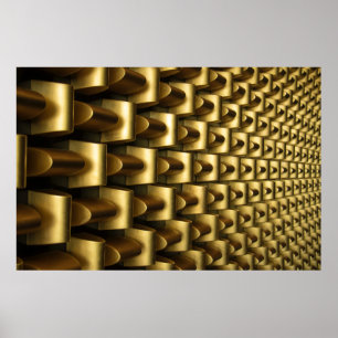 Brass metal frame poster