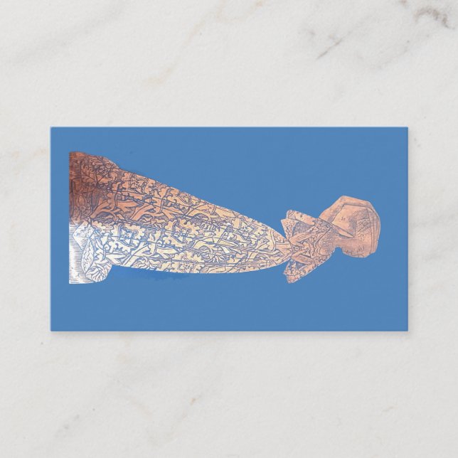 Brass rubbing mediaeval lady business card (Front)