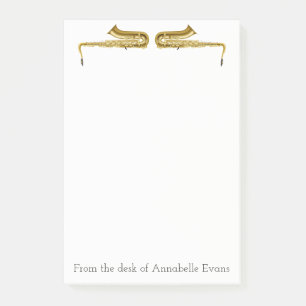 Brass Saxophones Personalise Post-it Notes