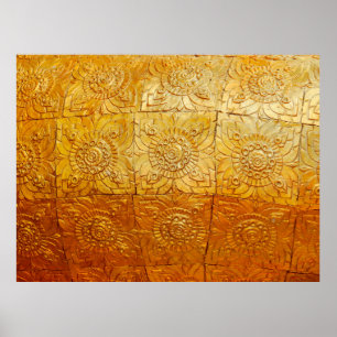 Brass square with patternabstract, art, graphic de poster
