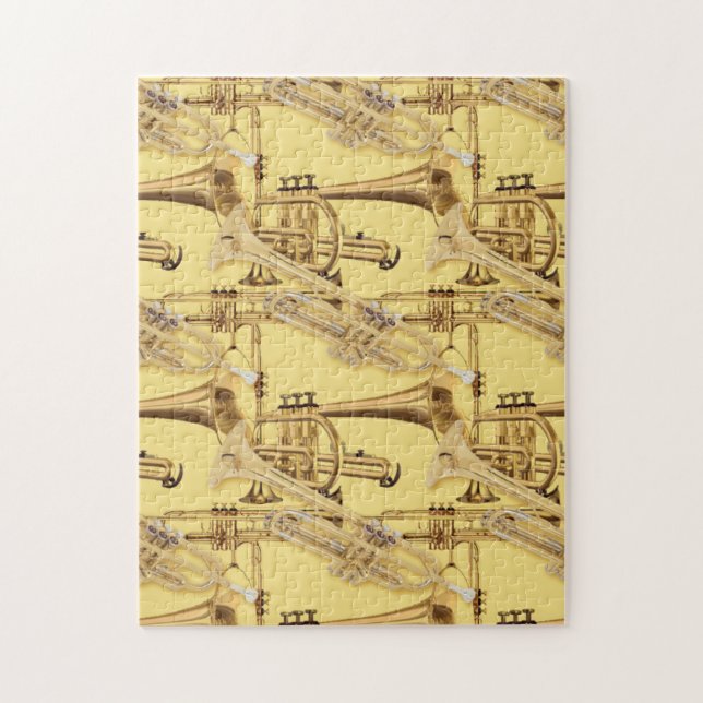 Brass Trumpet Pattern Jigsaw Puzzle (Vertical)