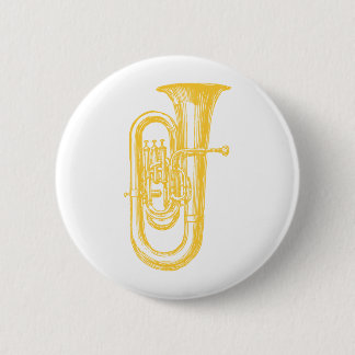 "Brass" Tuba 6 Cm Round Badge