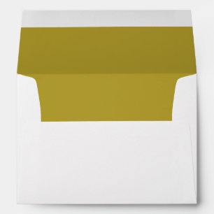 Brass Wedding Elegant Modern Return Address Envelope