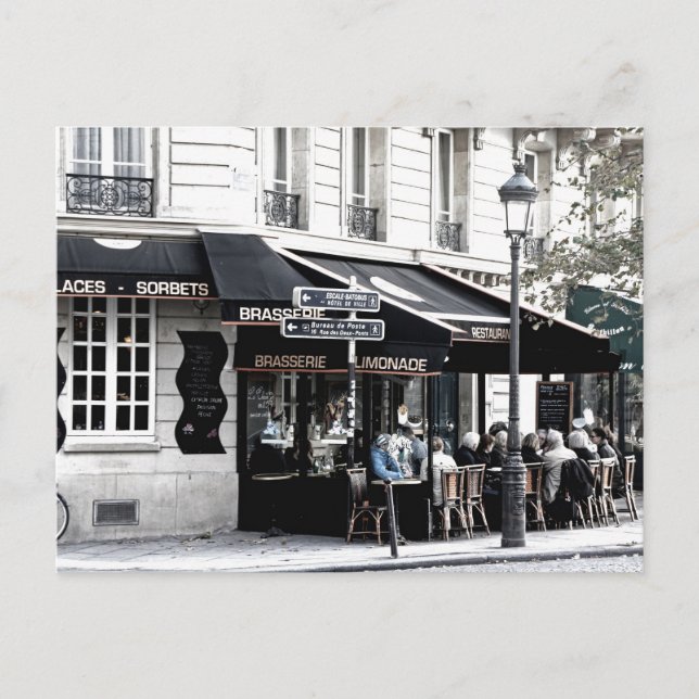 BRASSERIE STREET SHOP COFFEE SHOP POSTCROSSING POSTCARD (Front)