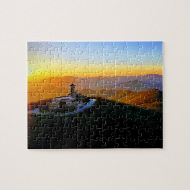 Brasstown Bald Observation Tower at Sunrise Jigsaw Puzzle (Horizontal)