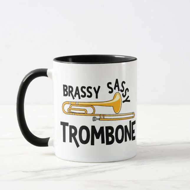Brassy Sassy Trombone Mug (Left)