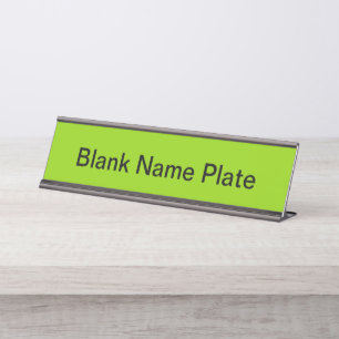 Brat Green Solid Colour Desk Name Plate