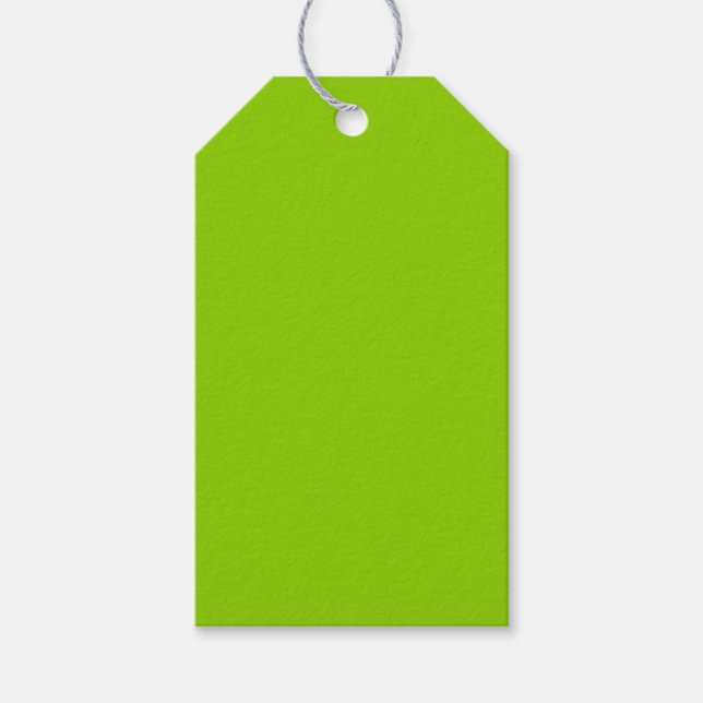 Brat Green Solid Colour Gift Tags (Front)
