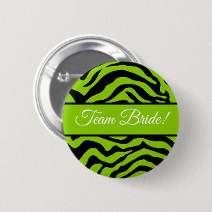Brat green Zebra print 6 Cm Round Badge