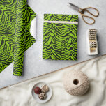 Brat green zebra wrapping paper<br><div class="desc">The trendy brat green zebra stripe is great for birthdays,  holidays,  and special occasions.</div>