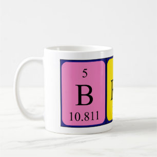 Brat periodic table name mug
