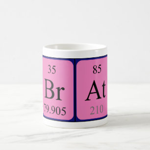 Brat periodic table name mug