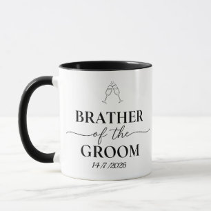 Brather of the Groom Minimalist Wedding Keepsake Mug