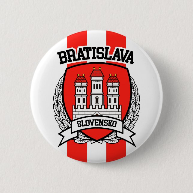 Bratislava 6 Cm Round Badge (Front)