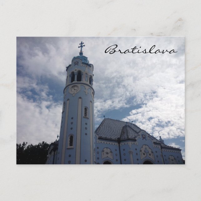 bratislava blue church postcard (Front)